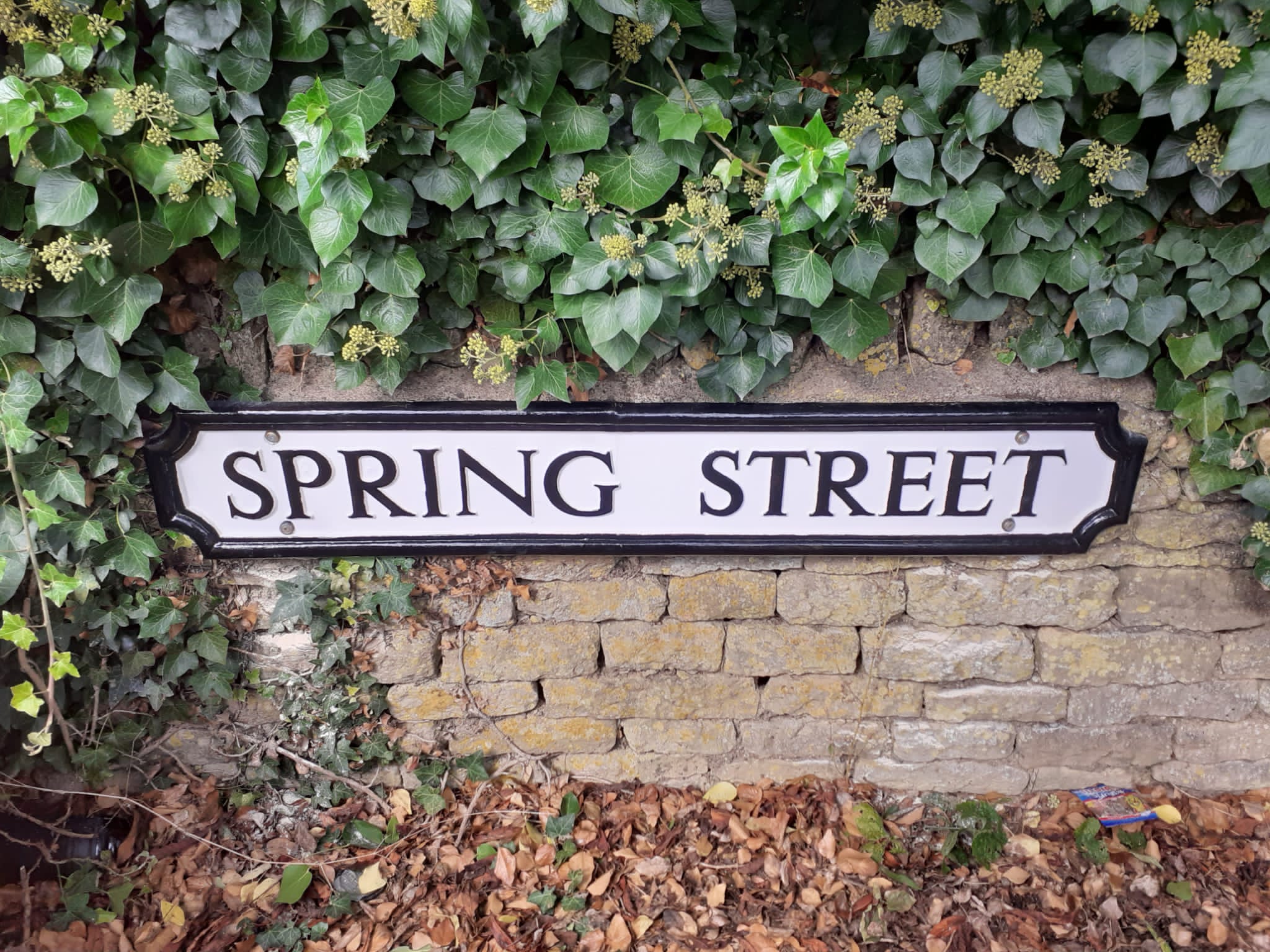 Re Painted Spring Street Sign
